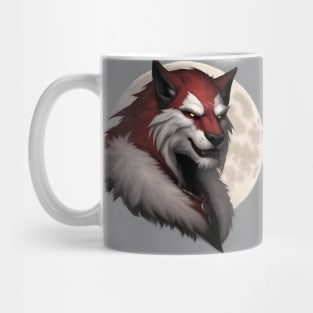 werewolf fantasy art red Mug